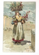 VINTAGE POSTCARD - Naples - ILLUSTRATED COSTUMES - A DELLA VALLE Female - $35.00