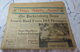 The Parkersburg News July 4, 1976 Date Error Happy Birthday America 4 Se... - £12.11 GBP