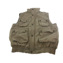 Field And Stream Vest Mens Medium Khaki Puffer Pockets Snap Plaid Flanne... - £19.15 GBP