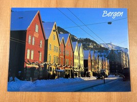 Vintage Postcard, Colorful Scandinavian Buildings, Bergen, Norway - £3.78 GBP