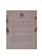 David Lee Roth Press Kit 'A Little Ain't Enough'  Van Halen - $26.99