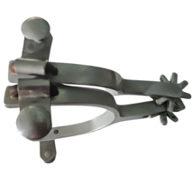 Antique Crockett Marked Aluminum Western Horse Spurs image 2