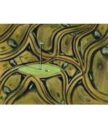 Golf Course Artwork Golfer Gift Putting Green Room Decor Golf Home Offic... - £90.43 GBP+