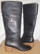 UGG CARLIN Black Tall Leather Boots Women&#39;s Size  US 7.5 ,EU 38.5 NIB 10... - $99.00