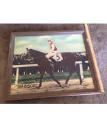 Vintage  SEABISCUIT horse racing jockey   poster with frame  23x27 - $2,475.00