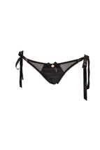 Agent Provocateur Womens Panties Side Ribbon Design Sheer Black Size Ap 2 - £66.48 GBP