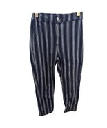 Brandy Melville Black White Striped Cotton Pants Women&#39;s Relaxed Cropped - $8.99