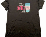 Secret Treasures Women’s Size L-XL Coffee Sleep Shirt Nightgown Black Po... - $10.88