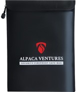 Alpaca Fireproof Document Bag with Waterproof Zipper  15” x 11” NEW - £19.98 GBP