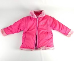 Barbie Pink Reversible Jacket Coat Long Sleeve Girls Zip Up - £26.01 GBP
