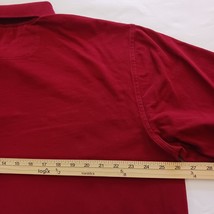 St. John's Bay Sueded Jersey Men's Red Cotton Collar Shirt Long Sleeve Size 2XLT image 12