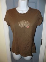 The North Face Brown W/Tree Slim Fit T-shirt Size S Women&#39;s EUC - £14.55 GBP