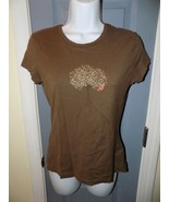 The North Face Brown W/Tree Slim Fit T-shirt Size S Women&#39;s EUC - £14.55 GBP