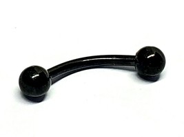 Black Curved Barbell Penis Dydoe Clitoris 8 mm Bar 3 mm Balls g23 Body Piercing - £5.33 GBP