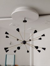 16 Arms Stilnovo Style Mid Century Sputnik Chandelier Italian Light Fixture Ceil - $433.84