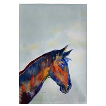 Betsy Drake Blue Horse Guest Towel - £27.16 GBP