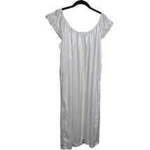 Vintage 90&#39;s OSCAR DE LA RENTA White Satin Lace White  Nightgown Slip Dr... - £60.66 GBP