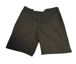 Dickies Shorts Mens Size 36 Gray Black Plaid Flat Front Casual Workwear ... - $15.39