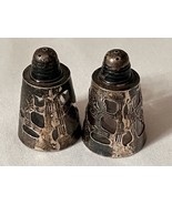 Vintage Taxco Sterling Silver Overlay Salt &amp; Pepper Shakers Stamped &amp; Si... - £18.87 GBP