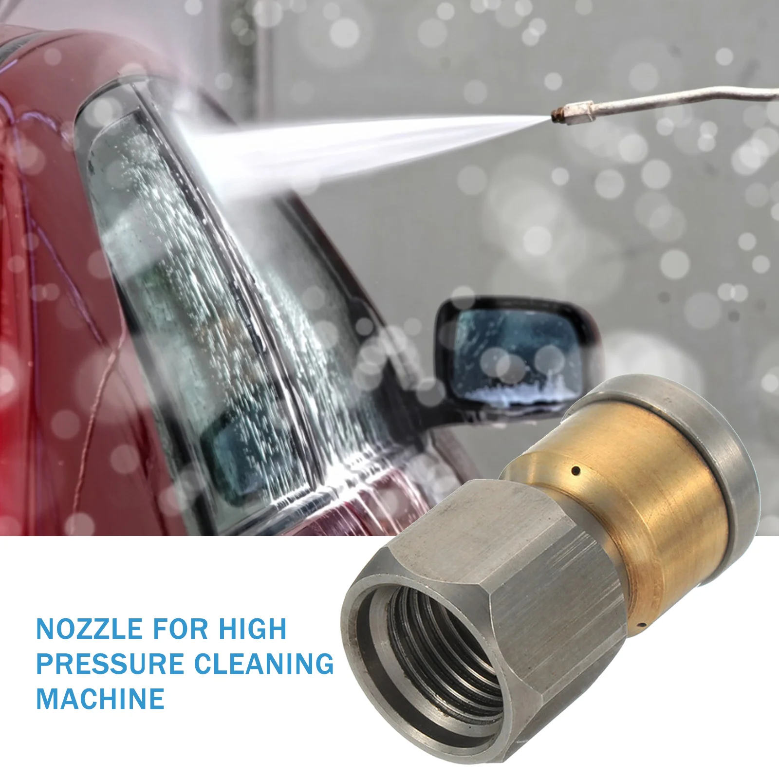 Durable 4000PSI Sewer Jetter Nozzle G1/4&quot; Button Nose Pressure Drain Hos... - $19.72