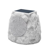 Rock Speakers Outdoor Waterproof Solar-Powered Wireless Bluetooth Portable Speak - £116.54 GBP