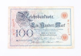1903 Alemania Una Hundred Marca Nota F Reichsbank Fina 100DM P #22 R #20 - £83.09 GBP