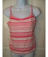 NIKE ALL FAVORITE Strappy Pink Striped Tank Top Size Large Women&#39;s EUC - £12.02 GBP