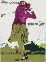 Decoration Poster.Home interior design print.Wall art.Stay Young.Play Golf.7193 - £13.41 GBP+