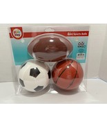 Play Day Mini Sports Balls: Football, Basketball, Soccer Ball NEW - $6.68