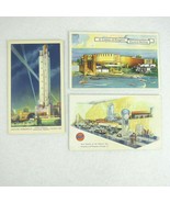 1933 Chicago Worlds Fair 3 Postcards Havoline Thermometer Electrical Bui... - £7.85 GBP