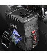 HOTOR Car Trash Can with Lid and Storage Pockets, 100% Leak-Proof Car Or... - £23.97 GBP