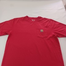 Carhartt K87 R68 Loose Fit Mens Red Cotton Blend Workwear Short Sleeve T-Shirt L image 8