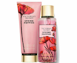 Victoria Secret Spring Poppies Lotion &amp; Fragrance Mist Set NEW - £34.78 GBP