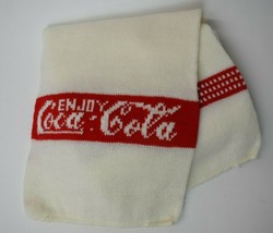 Vintage Enjoy Coca Cola Knit Scarf - £11.65 GBP