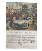 New England Has Everything Ford Dealers If Vintage Print Ad 1957 - £14.21 GBP