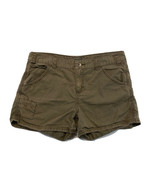 Good Vibes Life is Good Womens Button Up Shorts Olive Green Size 8 Flat ... - £12.94 GBP