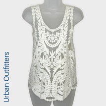 NWT Pins and Needles Urban Outfitters ivory embroidered sheer tank size xs - £19.45 GBP