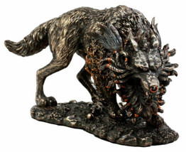 Ebros Viking Norse Mythology Fenrir Statue 8.25&quot;L Vánagandr Giant Wolf Figurine - £40.64 GBP