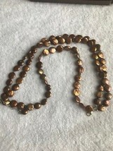 Vintage 925 silver 3 strand  SILPADA necklace flat beads 16 inches copper tones - $61.37