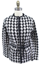 VTG Janzten Swimmer Label Jacket Wool Blend NWT Black &amp; White Houndstoot... - $39.60