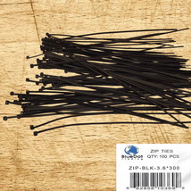 100 pcs BLACK Cable Ties 12&quot; inch 40lbs, Fantastic Quality, Zip Ties, Ny... - $14.99