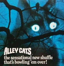 Alley Cats Arcade Flyer 1985 Original Shuffle Alley Bowler Art Kittens - £10.83 GBP