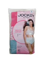 Jockey Elance Breathe Comfort 3-Pack Cotton Briefs Size 9 - £11.76 GBP