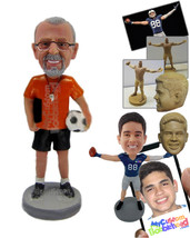 Personalized Bobblehead Knowledgeable Soccer Coach Preparing The Team For Victor - £72.91 GBP