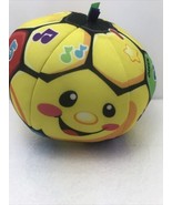 Fisher Price Soccer Ball Plush Learning Educational Toy Fun Yellow Works - $7.60