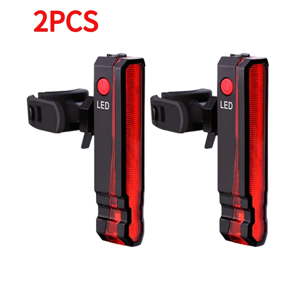 -1-6pcs Bike Laser Tail Light USB Rechargeable Night Riding Warning Taillight Mo - £36.13 GBP