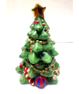 House of Lloyd 1997 Porcelain 4&quot; Christmas Tree Hinged Tinket Box - $276.80 MXN