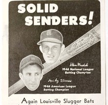 1947 Louisville Slugger Baseball Bats Advertisement Vintage Sports Suppl... - $27.42 CAD