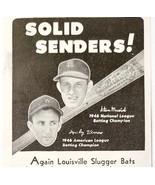1947 Louisville Slugger Baseball Bats Advertisement Vintage Sports Suppl... - $27.32 CAD