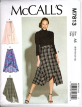 McCall's M7813 Misses 6 to 14 Wrap Style Skirts Uncut Sewing Pattern New - $13.91